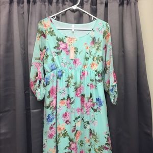 Pink blush maternity dress